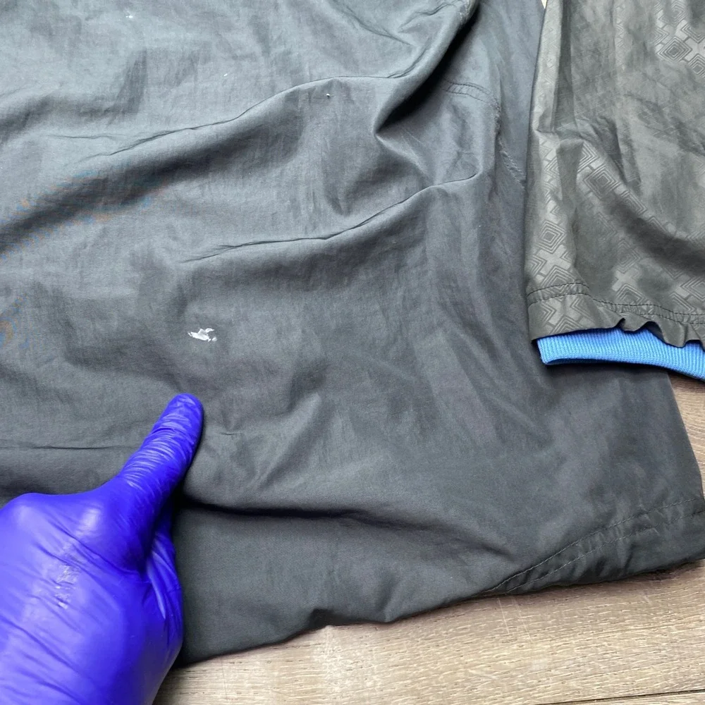 Nike Jacket UNC Tar Heels Men Med Black‎ Blue Windbreaker Pullover Quarter Zip